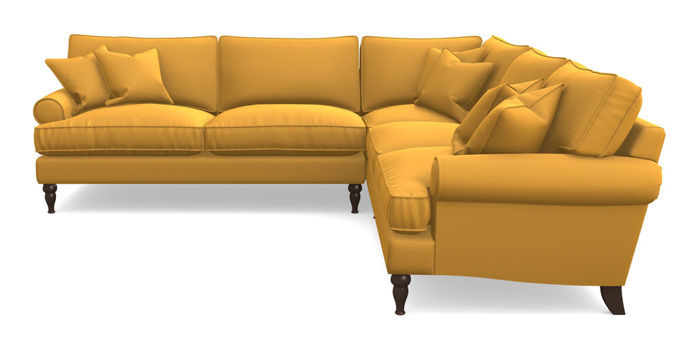 Product photograph of Cooksbridge Corner Sofa Lhf In Clever Glossy Velvet - Fools Gold from Sofas and Stuff Limited