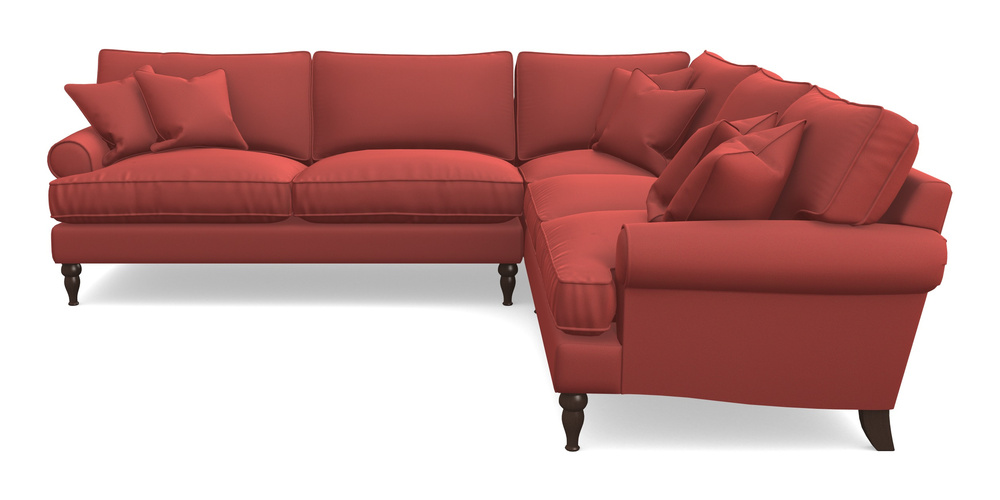 Product photograph of Cooksbridge Corner Sofa Lhf In Clever Glossy Velvet - Scorched Earth from Sofas and Stuff Limited