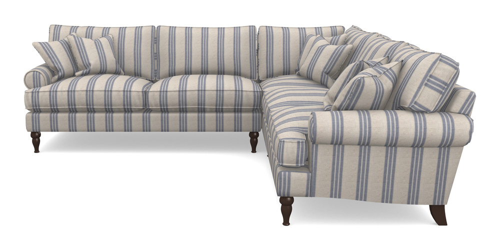 Product photograph of Cooksbridge Corner Sofa Lhf In Cloth 18 Stripes - Bengal - Indigo from Sofas and Stuff Limited