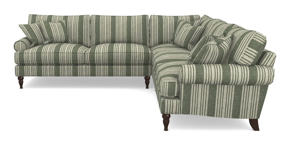 Product photograph of Cooksbridge Corner Sofa Lhf In Cloth 22 - Bayadere - Courgette from Sofas and Stuff Limited