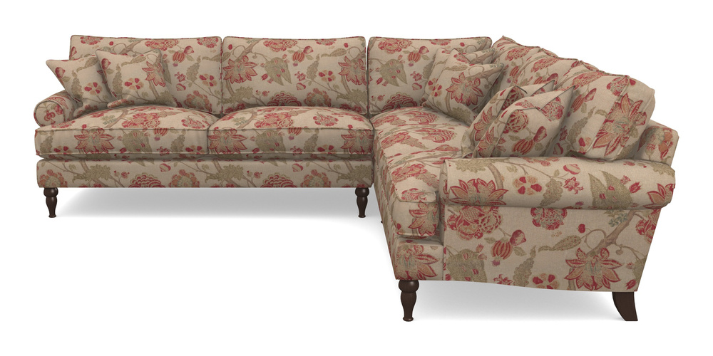 Product photograph of Cooksbridge Corner Sofa Lhf In Floral Linen - Indienne T Rosso from Sofas and Stuff Limited