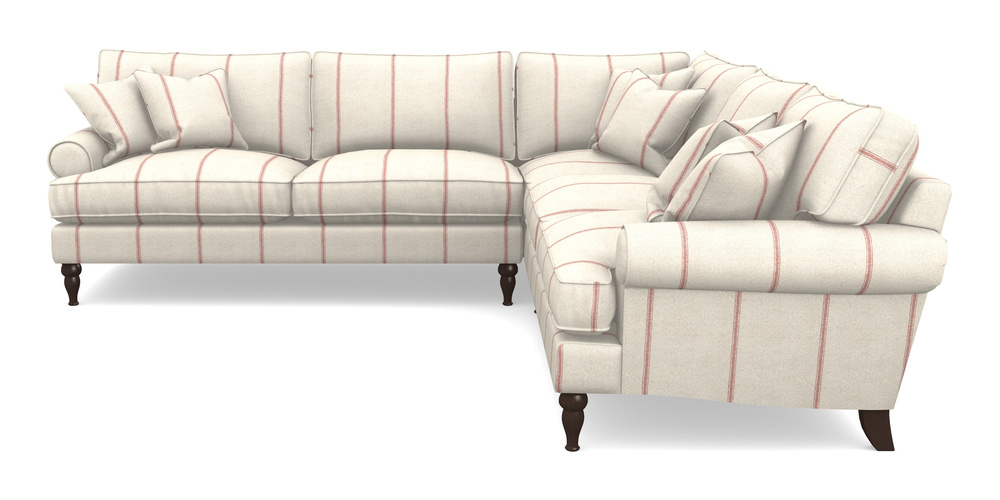 Product photograph of Cooksbridge Corner Sofa Lhf In Grain Sack Stripe - Red from Sofas and Stuff Limited