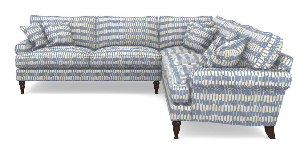 Product photograph of Cooksbridge Corner Sofa Lhf In V A Brompton Collection - Ikat - Morning Blue from Sofas and Stuff Limited