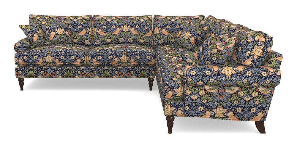 Product photograph of Cooksbridge Corner Sofa Lhf In William Morris Collection - Strawberry Thief - Indigo Mineral from Sofas and Stuff Limited