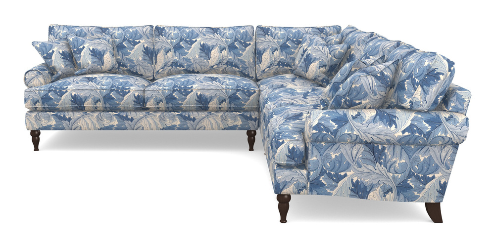 Product photograph of Cooksbridge Corner Sofa Lhf In William Morris Collection - Acanthus - Woad from Sofas and Stuff Limited