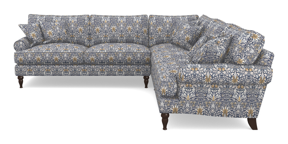 Product photograph of Cooksbridge Corner Sofa Lhf In William Morris Collection - Snakeshead - Indigo Hemp from Sofas and Stuff Limited
