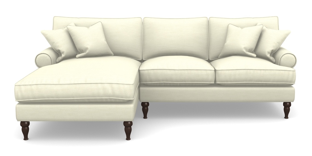 Product photograph of Cooksbridge Chaise Sofa Lhf In Basket Weave - Cream from Sofas and Stuff Limited