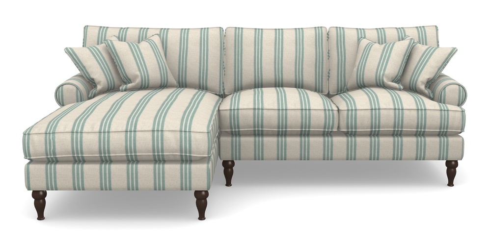 Product photograph of Cooksbridge Chaise Sofa Lhf In Cloth 18 Stripes - Bengal - Basil from Sofas and Stuff Limited