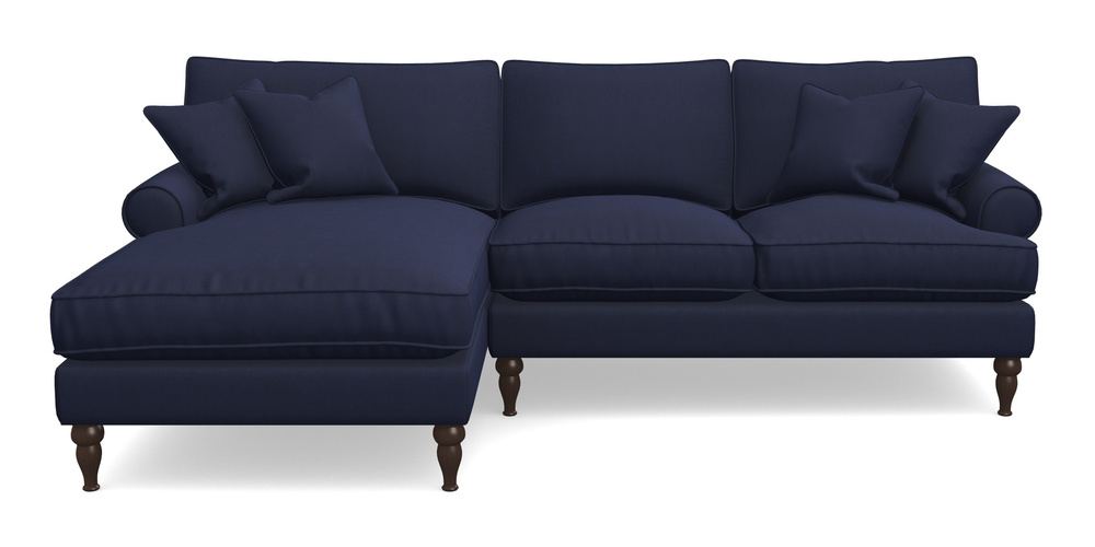 Product photograph of Cooksbridge Chaise Sofa Lhf In Clever Tough And Eco Velvet - Indigo from Sofas and Stuff Limited