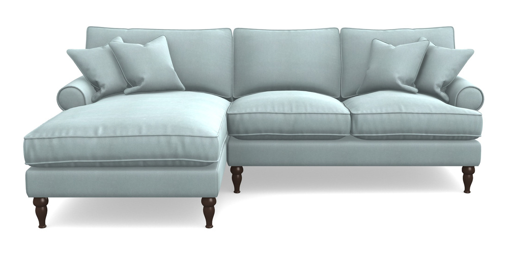 Product photograph of Cooksbridge Chaise Sofa Lhf In Clever Tough And Eco Velvet - Mineral from Sofas and Stuff Limited