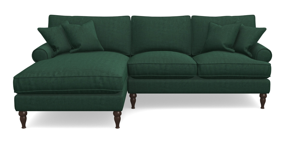 Product photograph of Cooksbridge Chaise Sofa Lhf In Clever Tough And Eco Velvet - Pine from Sofas and Stuff Limited