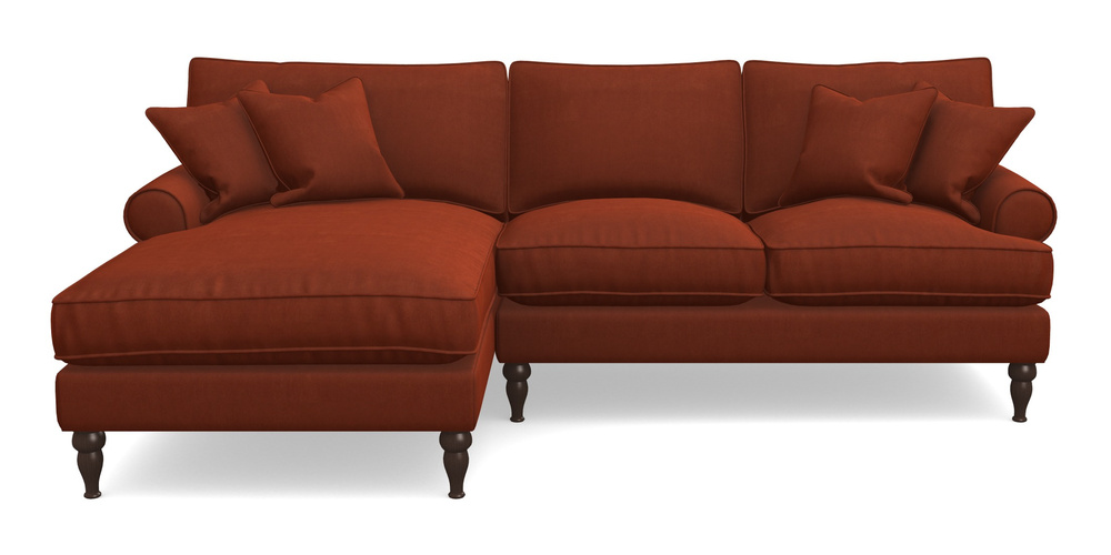 Product photograph of Cooksbridge Chaise Sofa Lhf In Clever Tough And Eco Velvet - Tawny from Sofas and Stuff Limited