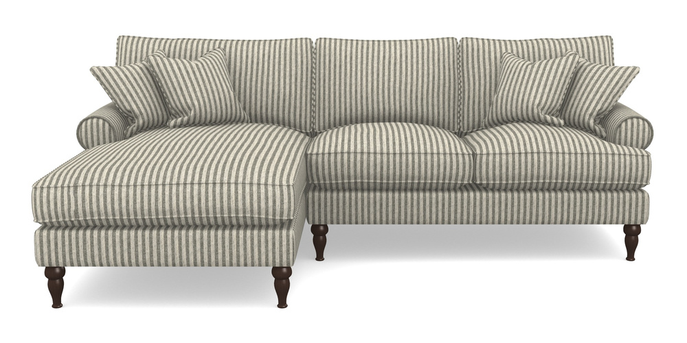 Product photograph of Cooksbridge Chaise Sofa Lhf In Cloth 22 - Pinstripe - Seal from Sofas and Stuff Limited