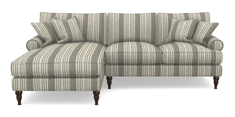 Product photograph of Cooksbridge Chaise Sofa Lhf In Cloth 22 - Bayadere - Seal from Sofas and Stuff Limited