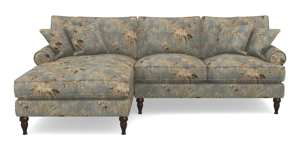 Product photograph of Cooksbridge Chaise Sofa Lhf In Floral Linen - Zefferino Danish Girl from Sofas and Stuff Limited