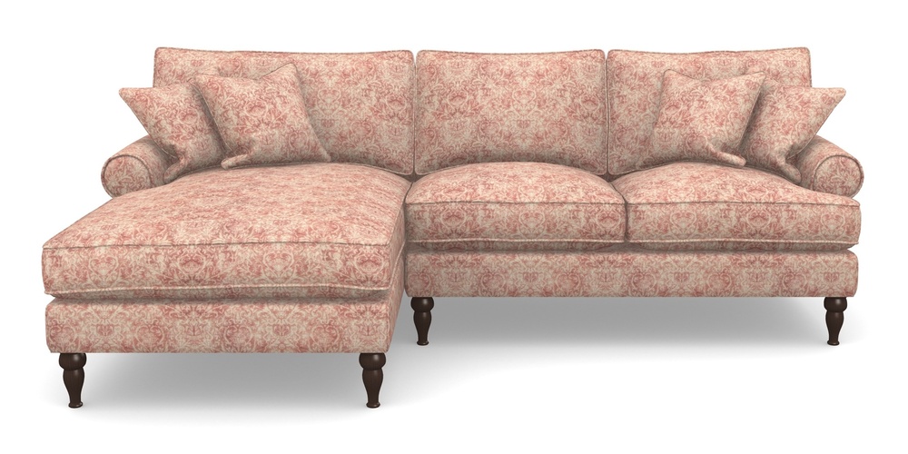 Product photograph of Cooksbridge Chaise Sofa Lhf In Grace Linen - Brick from Sofas and Stuff Limited