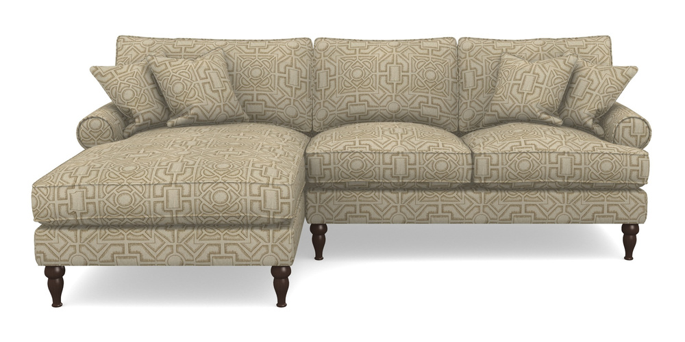 Product photograph of Cooksbridge Chaise Sofa Lhf In Rhs Collection - Large Knot Garden Linen - Gold from Sofas and Stuff Limited