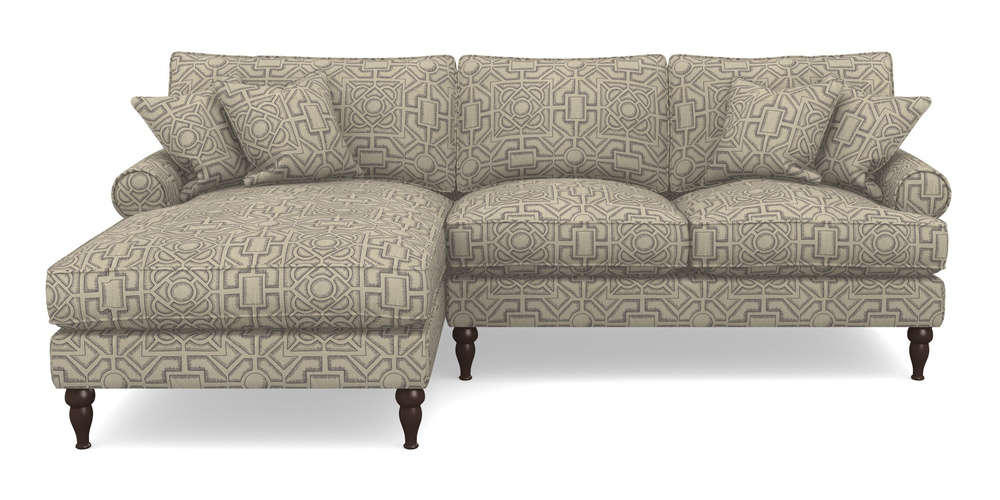 Product photograph of Cooksbridge Chaise Sofa Lhf In Rhs Collection - Large Knot Garden Linen - Grey from Sofas and Stuff Limited