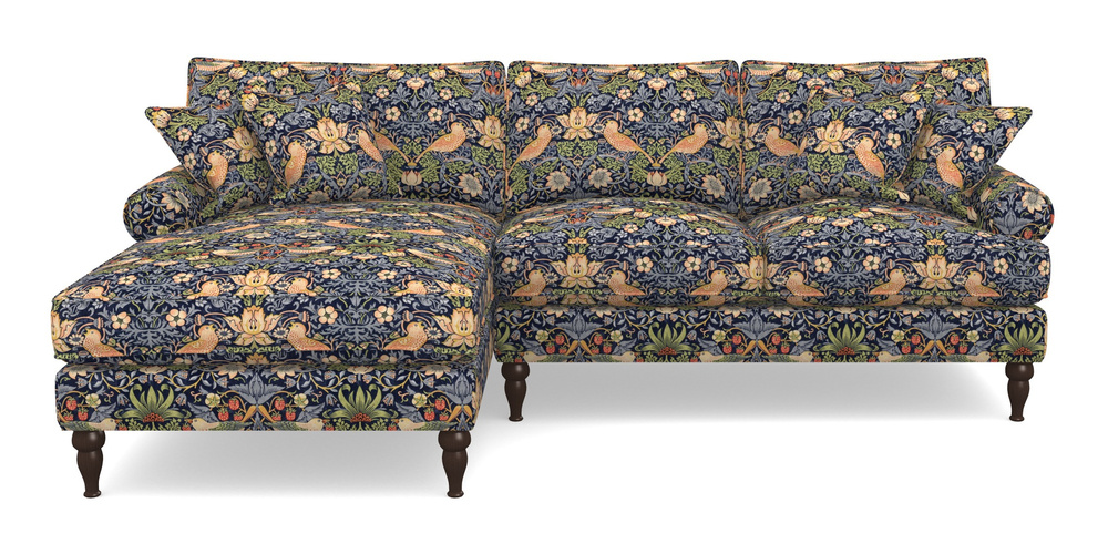 Product photograph of Cooksbridge Chaise Sofa Lhf In William Morris Collection - Strawberry Thief - Indigo Mineral from Sofas and Stuff Limited