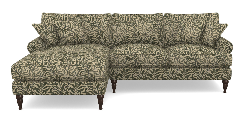 Product photograph of Cooksbridge Chaise Sofa Lhf In V A Drawn From Nature - Willow Bough Large - Dark Green from Sofas and Stuff Limited