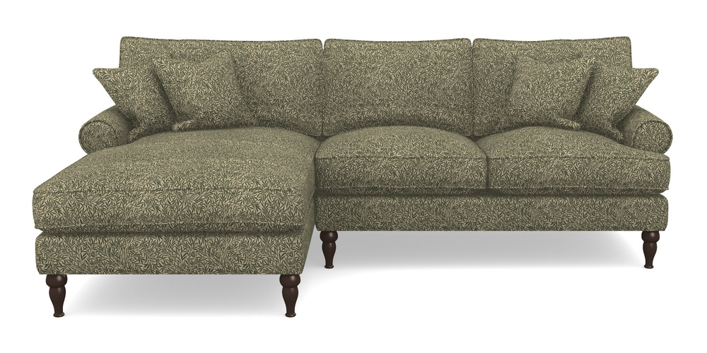 Product photograph of Cooksbridge Chaise Sofa Lhf In V A Drawn From Nature Collection - Willow - Dark Green from Sofas and Stuff Limited