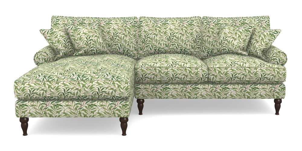 Product photograph of Cooksbridge Chaise Sofa Lhf In William Morris Collection - Willow Boughs - Leaf Green from Sofas and Stuff Limited