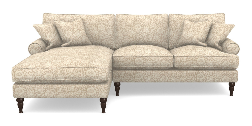 Product photograph of Cooksbridge Chaise Sofa Lhf In William Morris Collection - Mallow - Linen from Sofas and Stuff Limited