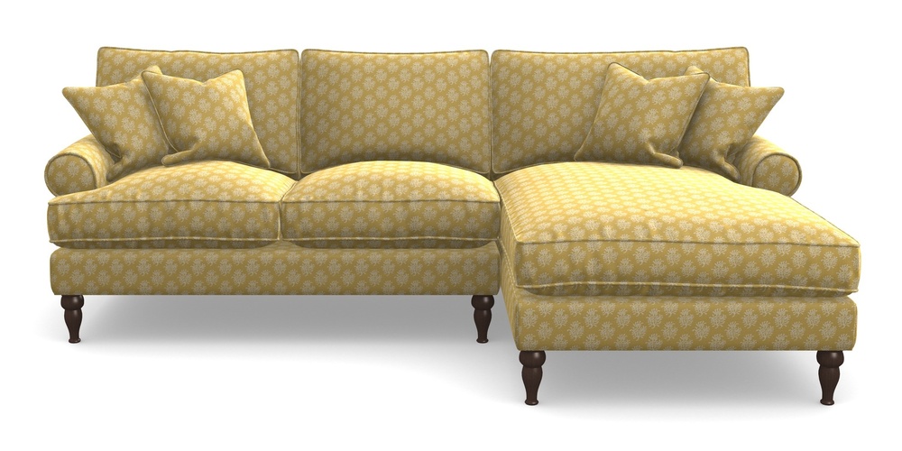 Product photograph of Cooksbridge Chaise Sofa Rhf In Cloth 21 - Coral 1 - Canary from Sofas and Stuff Limited