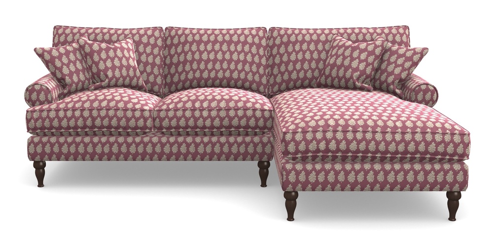 Product photograph of Cooksbridge Chaise Sofa Rhf In Cloth 21 - Oak Leaf - Cassis from Sofas and Stuff Limited