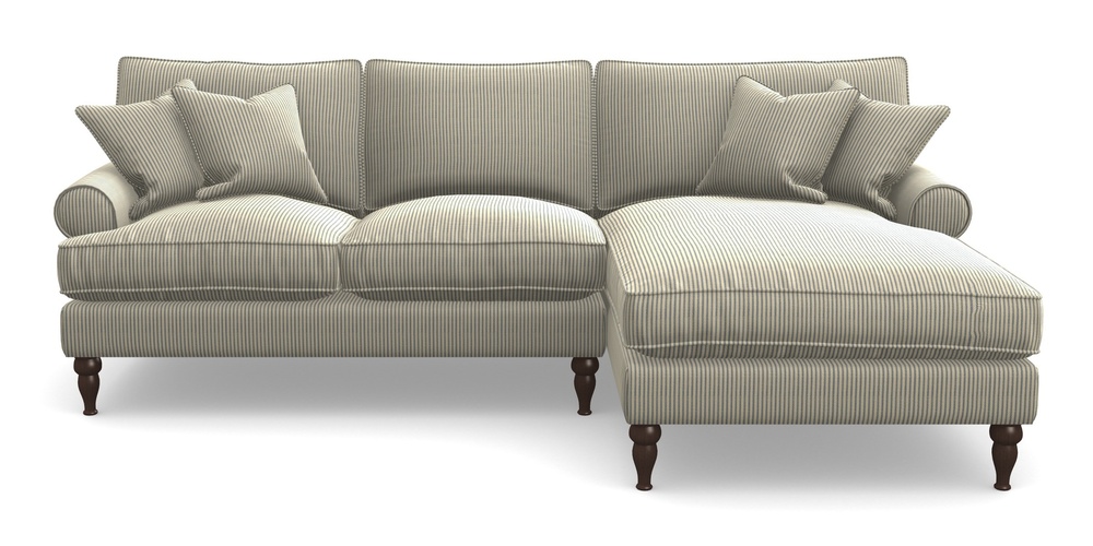 Product photograph of Cooksbridge Chaise Sofa Rhf In Cloth 21 - Simple Stripe - Bilberry from Sofas and Stuff Limited