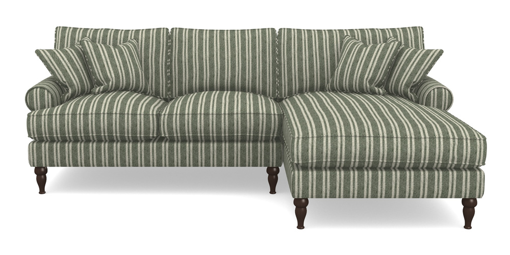 Product photograph of Cooksbridge Chaise Sofa Rhf In Cloth 22 - Barcode - Courgette from Sofas and Stuff Limited