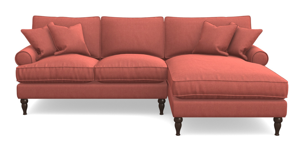 Product photograph of Cooksbridge Chaise Sofa Rhf In Clever Tough And Eco Velvet - Damson from Sofas and Stuff Limited