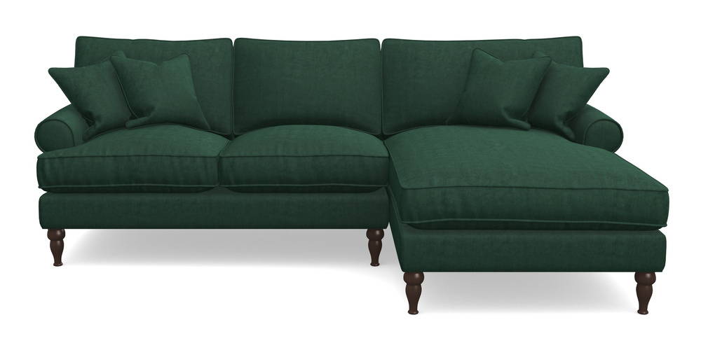 Product photograph of Cooksbridge Chaise Sofa Rhf In Clever Tough And Eco Velvet - Pine from Sofas and Stuff Limited