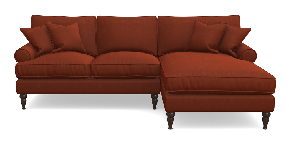 Product photograph of Cooksbridge Chaise Sofa Rhf In Clever Tough And Eco Velvet - Tawny from Sofas and Stuff Limited