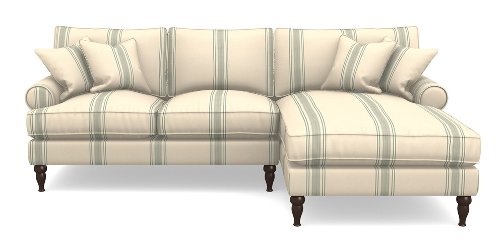 Product photograph of Cooksbridge Chaise Sofa Rhf In Cloth 22 - Racing Stripes Cheltenham - Mint from Sofas and Stuff Limited