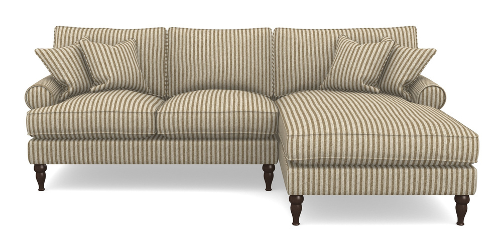 Product photograph of Cooksbridge Chaise Sofa Rhf In Cloth 22 - Pinstripe - Fallen Leaf from Sofas and Stuff Limited