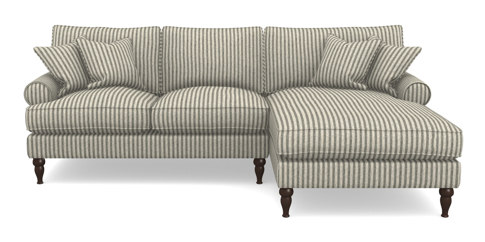 Product photograph of Cooksbridge Chaise Sofa Rhf In Cloth 22 - Pinstripe - Seal from Sofas and Stuff Limited