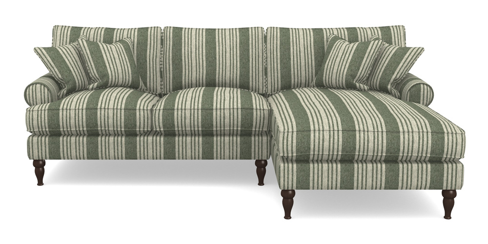 Product photograph of Cooksbridge Chaise Sofa Rhf In Cloth 22 - Bayadere - Courgette from Sofas and Stuff Limited