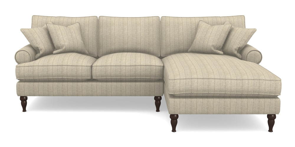 Product photograph of Cooksbridge Chaise Sofa Rhf In Cloth 20 - Design 1 - Natural Herringbone from Sofas and Stuff Limited