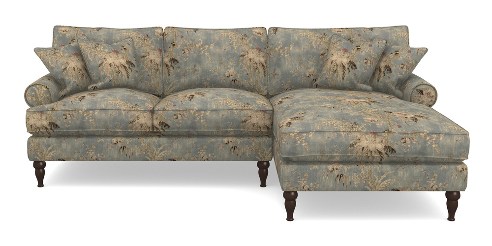 Product photograph of Cooksbridge Chaise Sofa Rhf In Floral Linen - Zefferino Danish Girl from Sofas and Stuff Limited