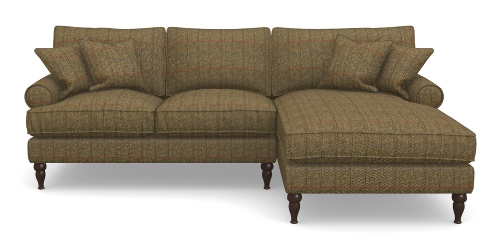 Product photograph of Cooksbridge Chaise Sofa Rhf In Harris Tweed House - Harris Tweed House Green from Sofas and Stuff Limited