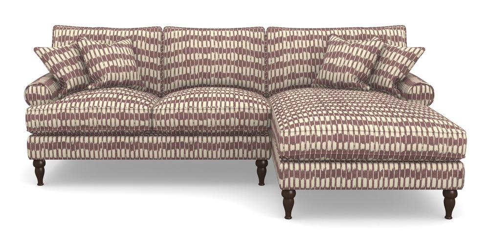 Product photograph of Cooksbridge Chaise Sofa Rhf In V A Brompton Collection - Ikat - Cacao from Sofas and Stuff Limited