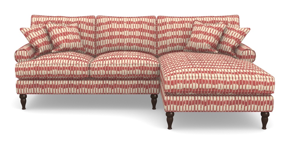 Product photograph of Cooksbridge Chaise Sofa Rhf In V A Brompton Collection - Ikat - Chilli from Sofas and Stuff Limited