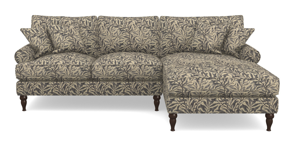 Product photograph of Cooksbridge Chaise Sofa Rhf In V A Drawn From Nature - Willow Bough Large - Navy from Sofas and Stuff Limited