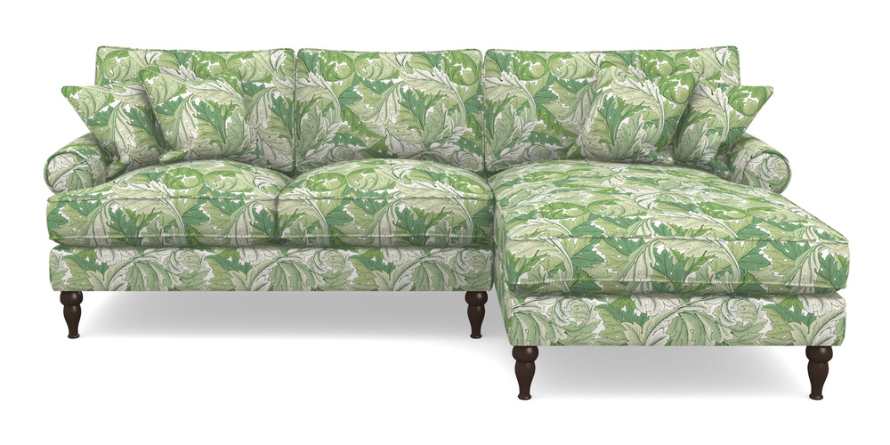 Product photograph of Cooksbridge Chaise Sofa Rhf In William Morris Collection - Acanthus - Leaf Green from Sofas and Stuff Limited