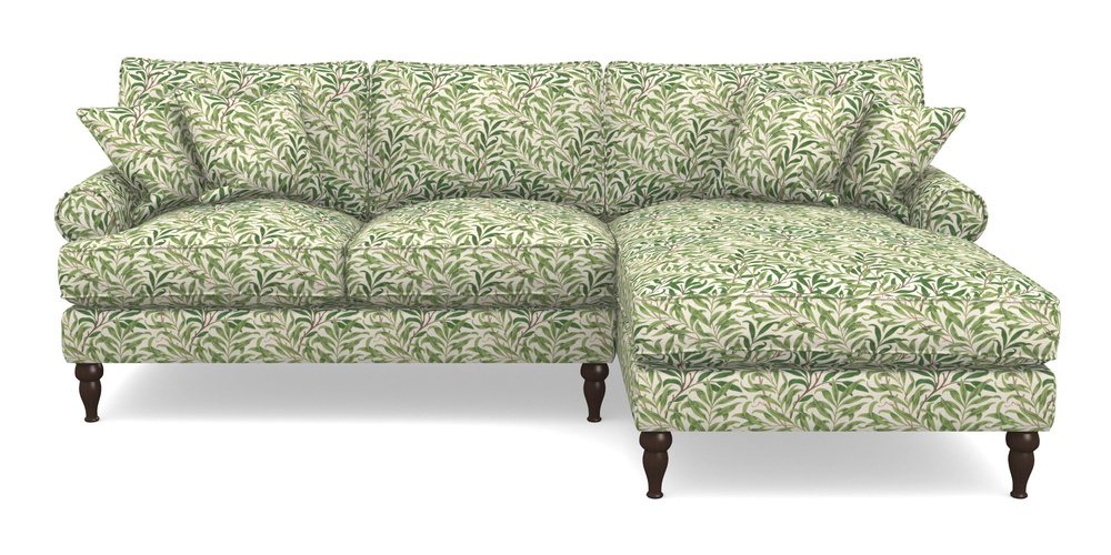 Product photograph of Cooksbridge Chaise Sofa Rhf In William Morris Collection - Willow Boughs - Leaf Green from Sofas and Stuff Limited