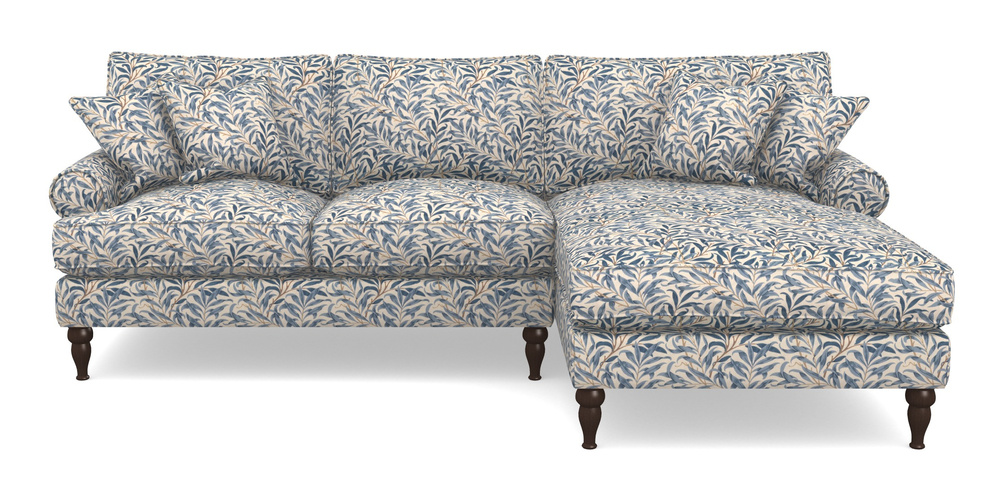 Product photograph of Cooksbridge Chaise Sofa Rhf In William Morris Collection - Willow Boughs - Woad from Sofas and Stuff Limited