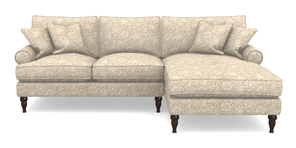 Product photograph of Cooksbridge Chaise Sofa Rhf In William Morris Collection - Mallow - Linen from Sofas and Stuff Limited