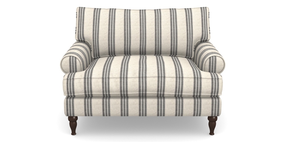 Product photograph of Cooksbridge Snuggler In Cloth 18 Stripes - Bengal - Bible Black from Sofas and Stuff Limited