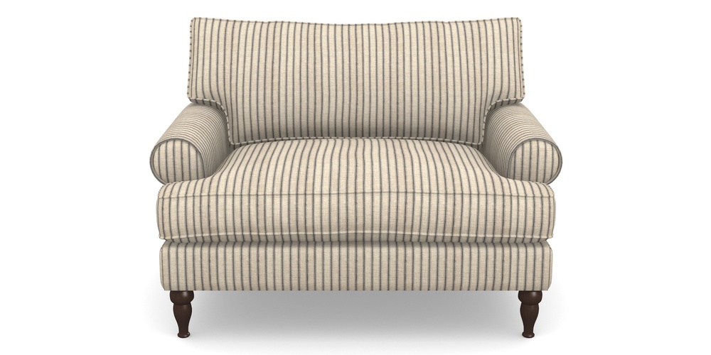 Product photograph of Cooksbridge Snuggler In Cloth 18 Stripes - Ticking - Bible Black from Sofas and Stuff Limited